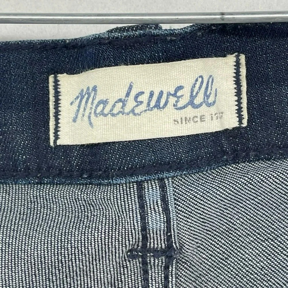 Madewell Jeans Women's Sz 26 Blue Medium Wash Skinny Skinny Ankle Zip Stretch - Picture 6 of 14